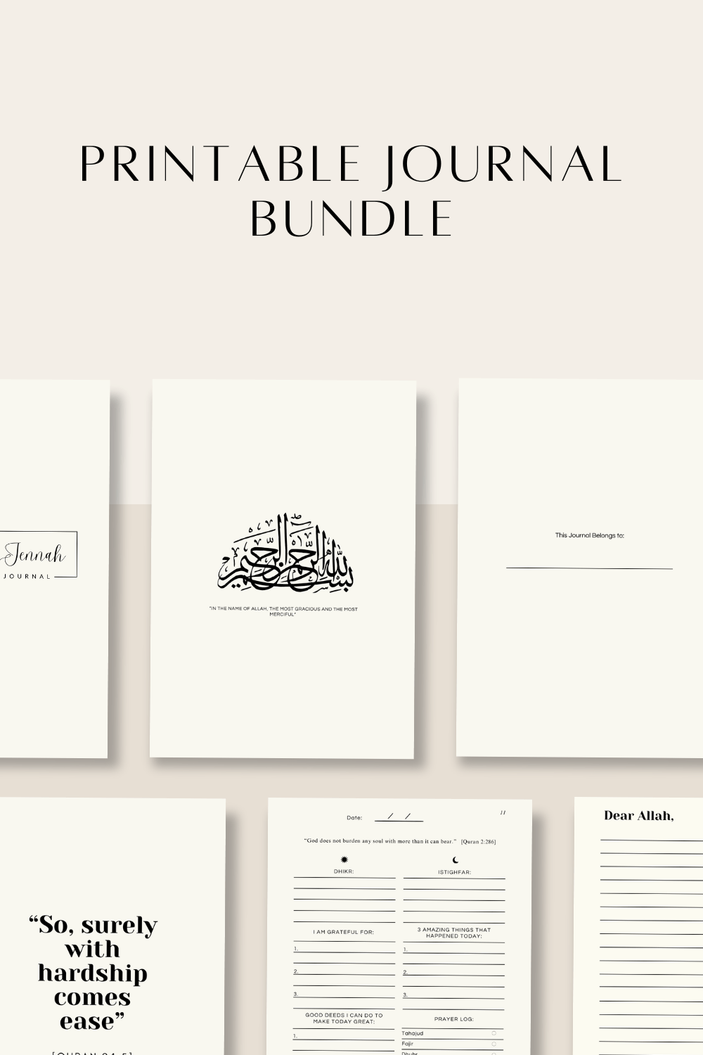 Download Islamic journal PDF guided prompts for quran reflection. Ideal for spiritual growth, journaling, and reflection.