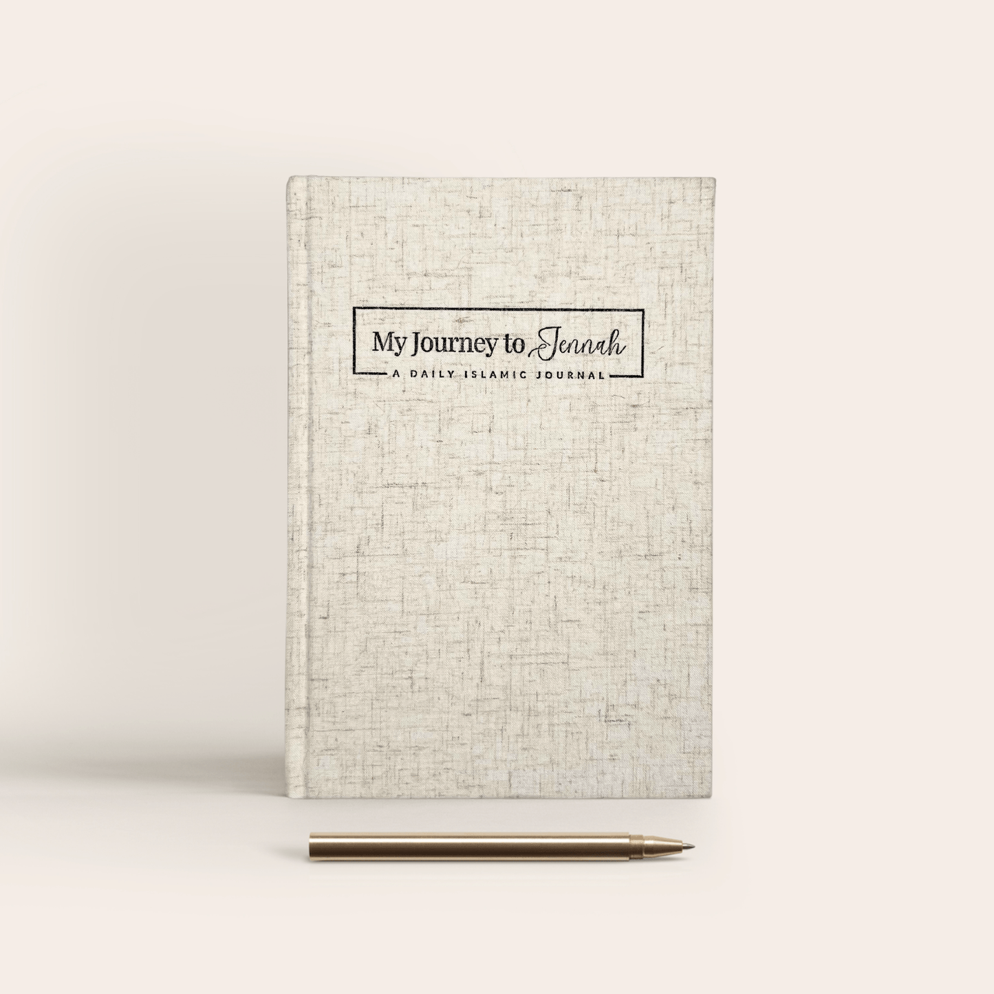 A5 Islamic journal with linen cover for daily dua, gratitude, and Quran reflection. Ideal for positivity and mindfulness.