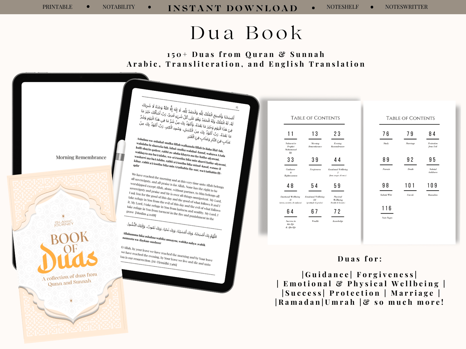 Islamic gratitude journal – A5 linen, undated pages for daily dua and Quran reflection Muslim journal for women – guided prompts to get closer to Allah through gratitude My Journey to Jen