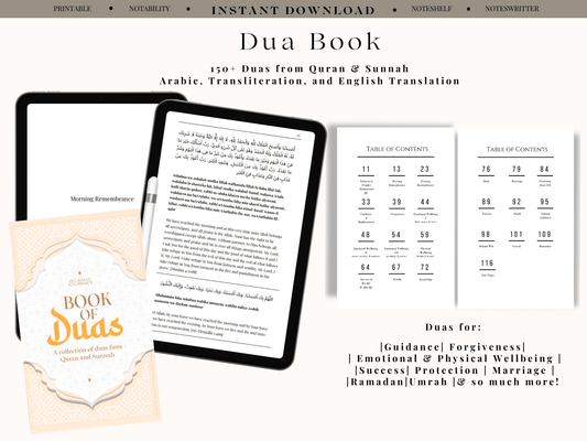 Islamic gratitude journal – A5 linen, undated pages for daily dua and Quran reflection Muslim journal for women – guided prompts to get closer to Allah through gratitude My Journey to Jen