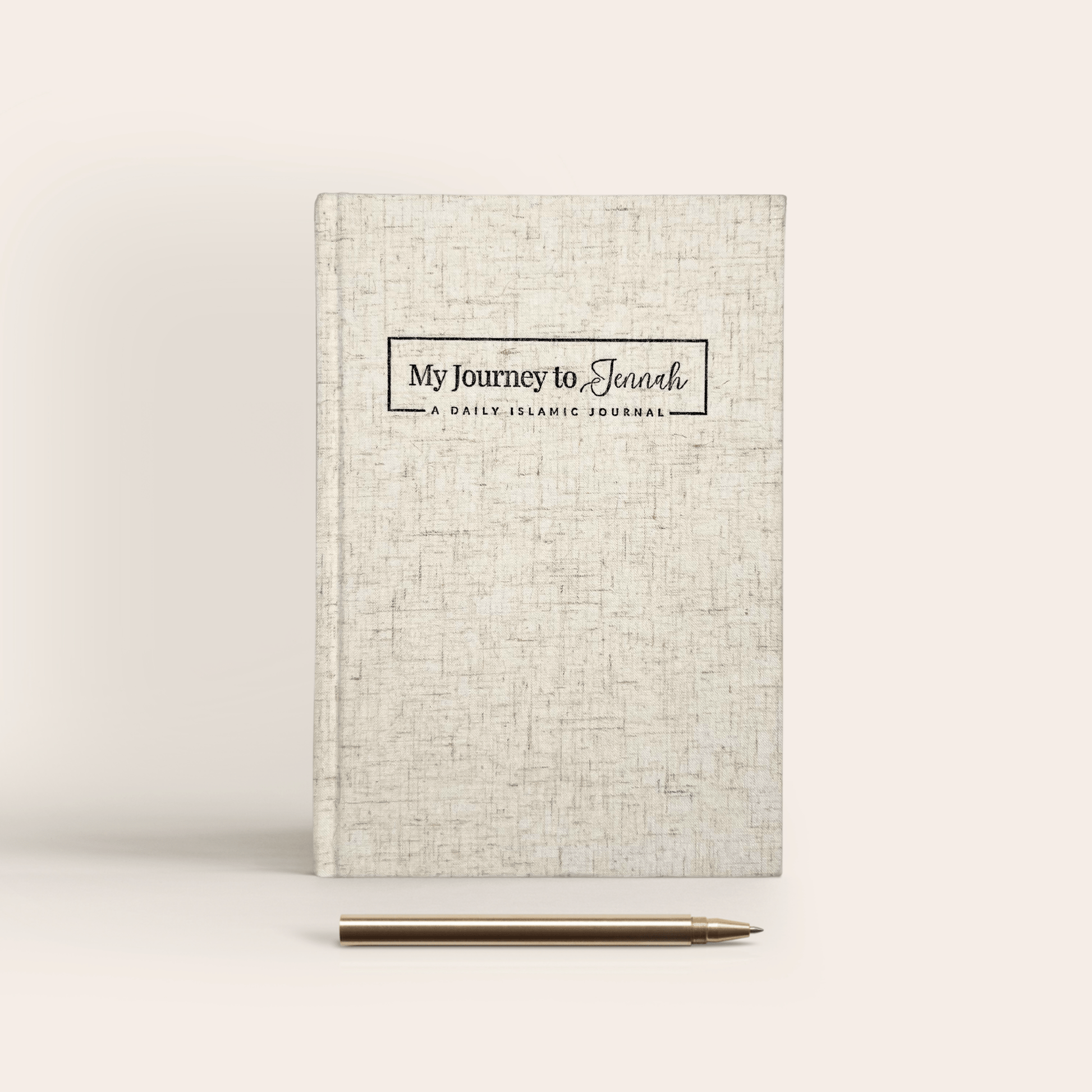 A5 Islamic journal with linen cover for daily dua, gratitude, and Quran reflection. Ideal for positivity and mindfulness.